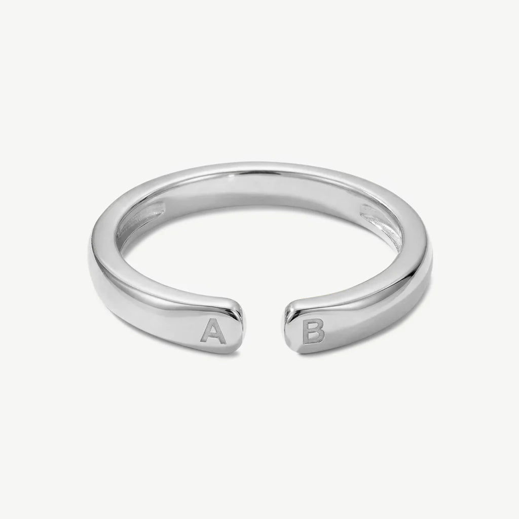 Bague double initiale